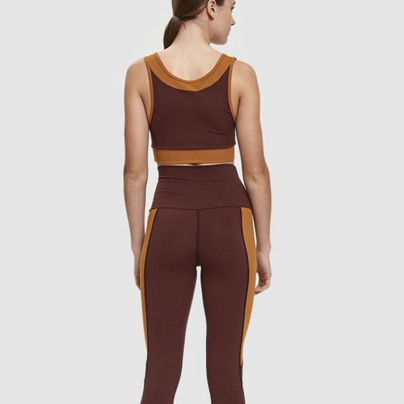Live the Process Geometric Legging Raisin/Brown, M - Picture 4 of 5